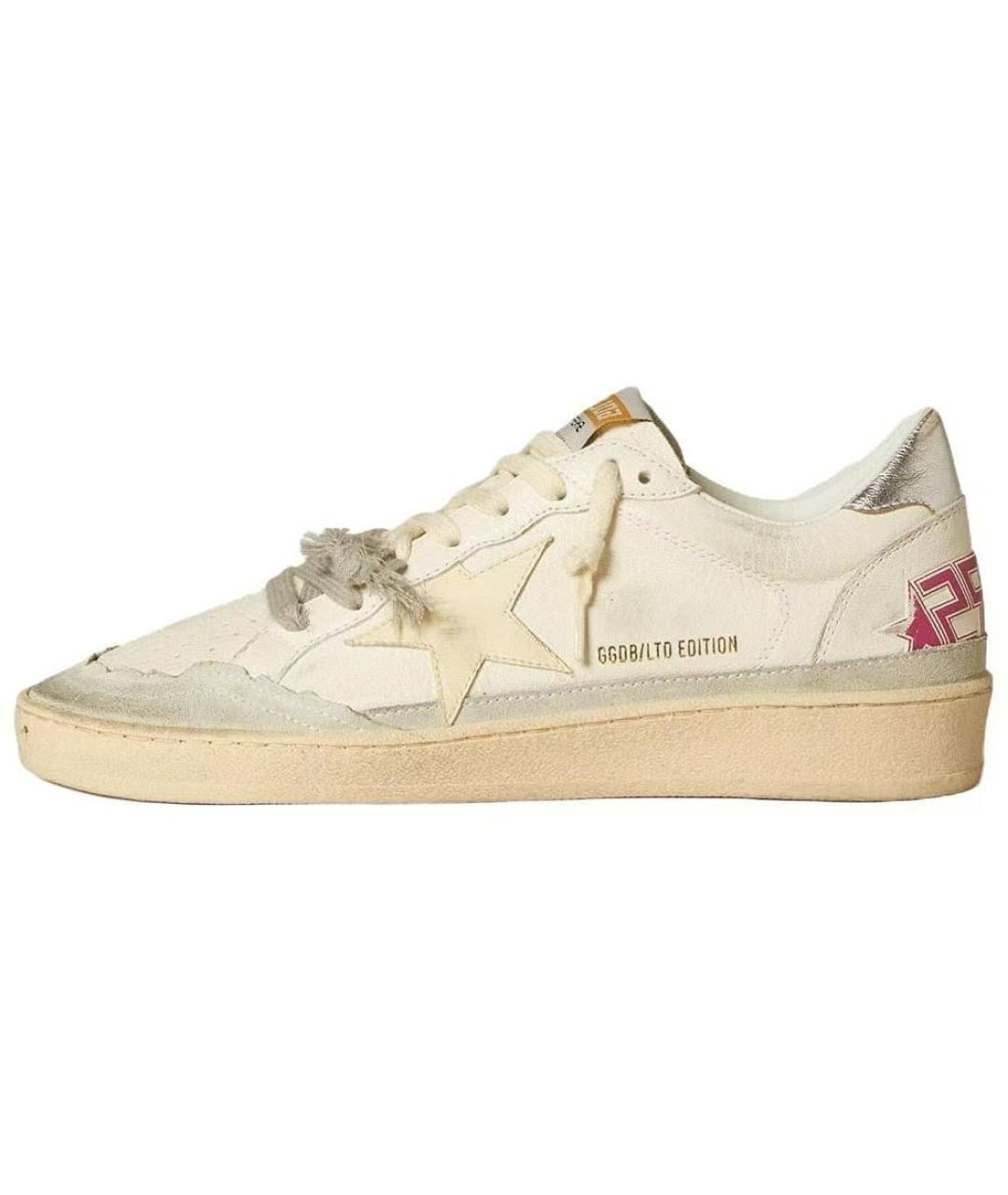 GOLDEN GOOSE DELUXE BRAND Бежевые замшевые кеды, фото 2
