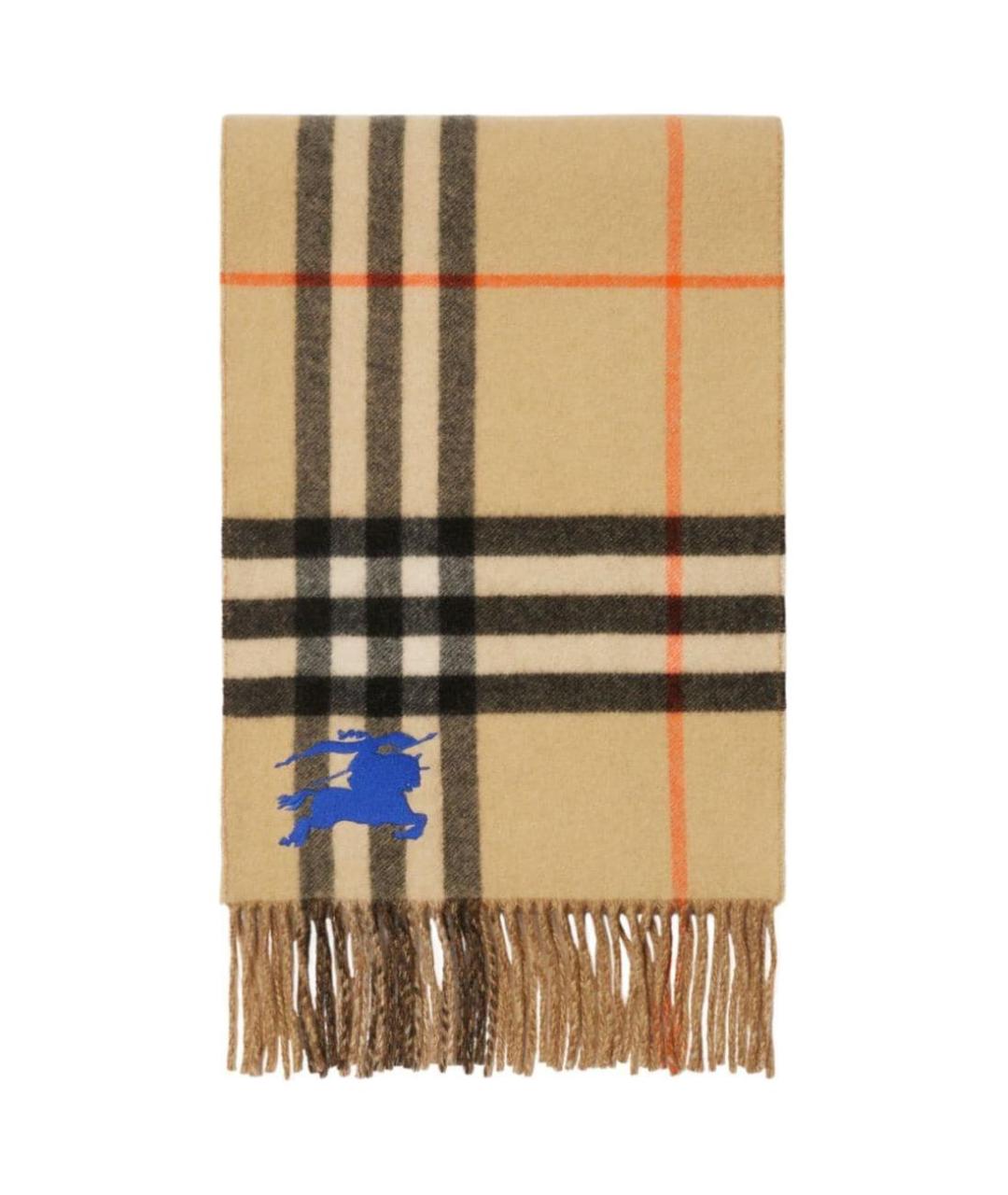 BURBERRY Бежевый кашемировый шарф, фото 2