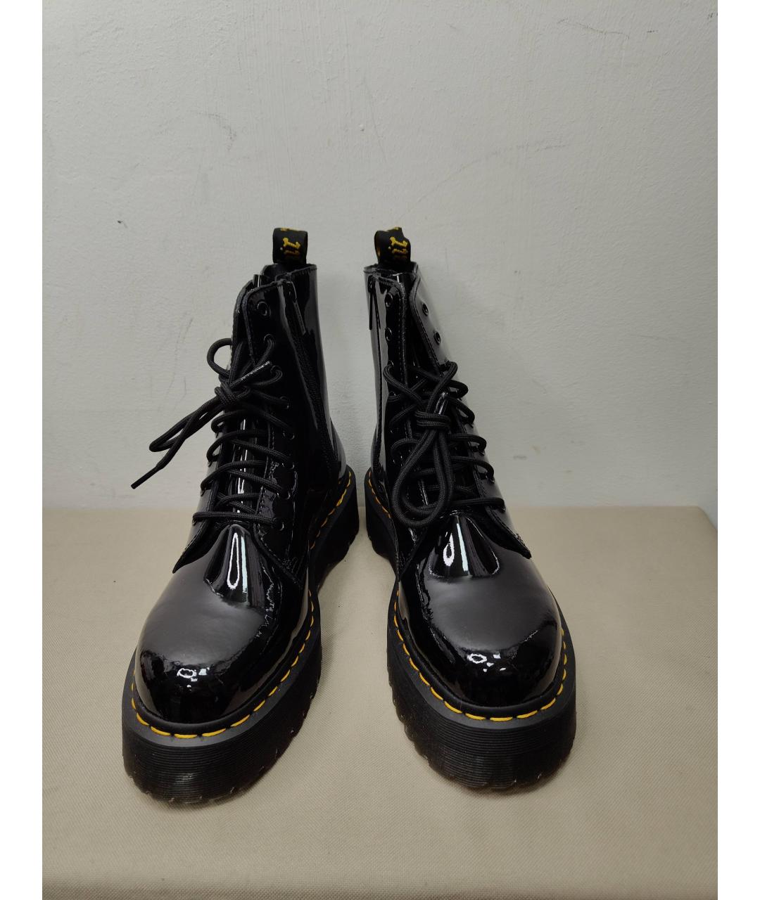 DR. MARTENS Черные ботинки из лакированной кожи, фото 2