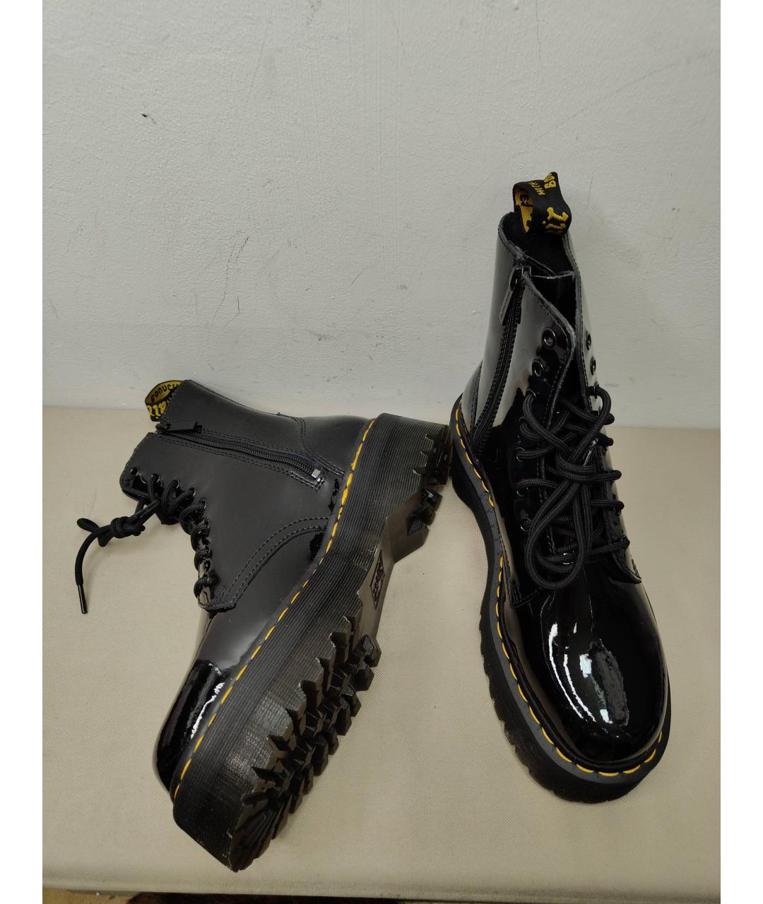 DR. MARTENS Черные ботинки из лакированной кожи, фото 3