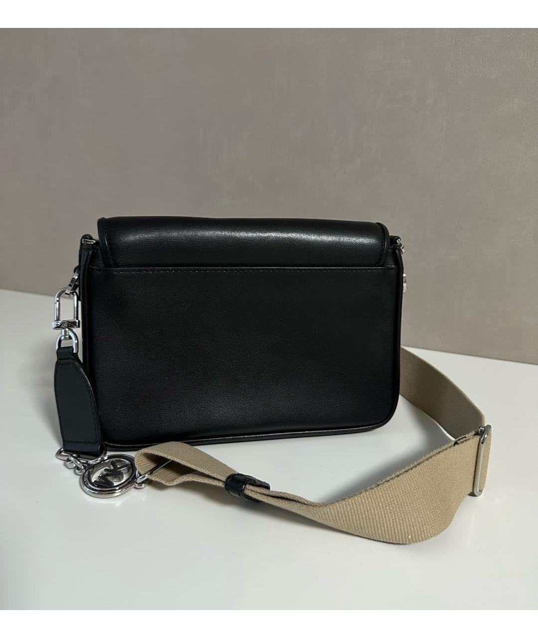 MICHAEL KORS Черная кожаная сумка через плечо, фото 3