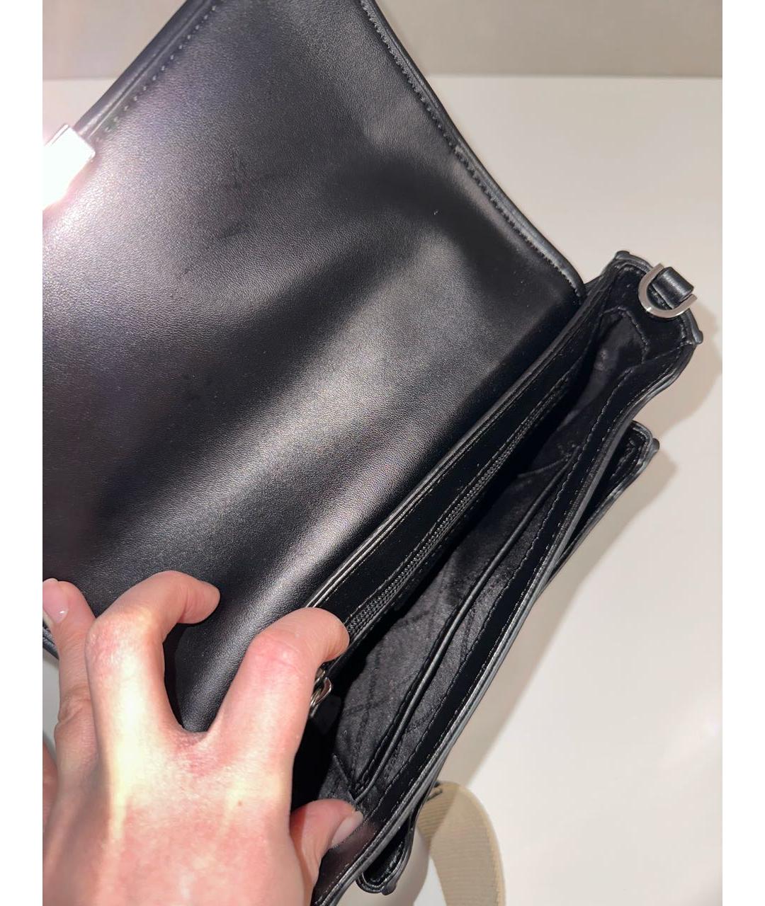 MICHAEL KORS Черная кожаная сумка через плечо, фото 4