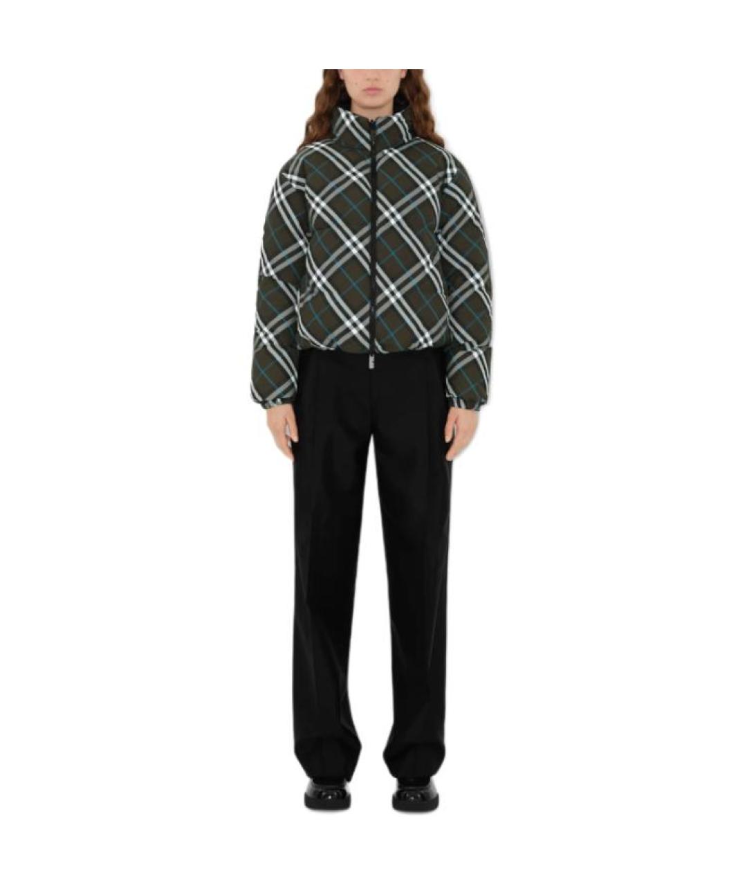 BURBERRY Зеленый пуховик, фото 2