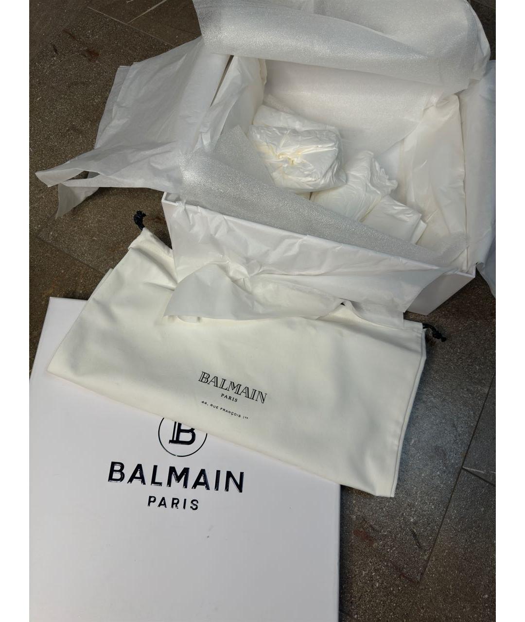 BALMAIN Черные кожаные ботинки, фото 8