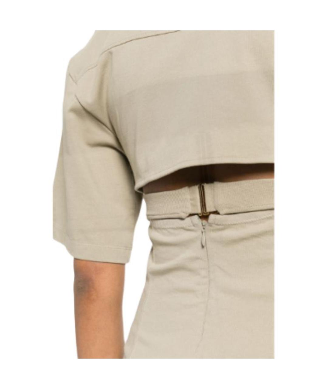 JACQUEMUS Бежевое повседневное платье, фото 5