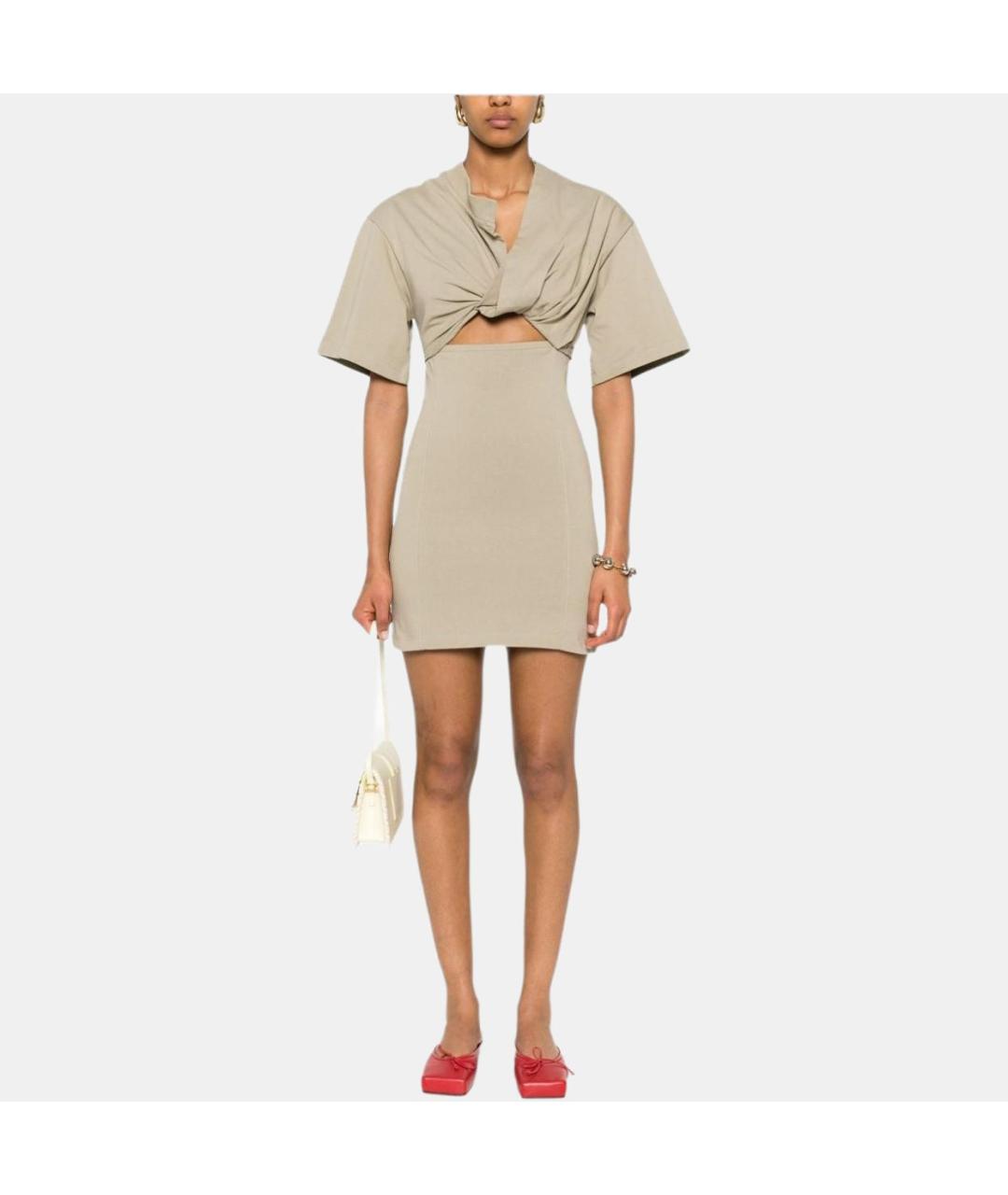 JACQUEMUS Бежевое повседневное платье, фото 2