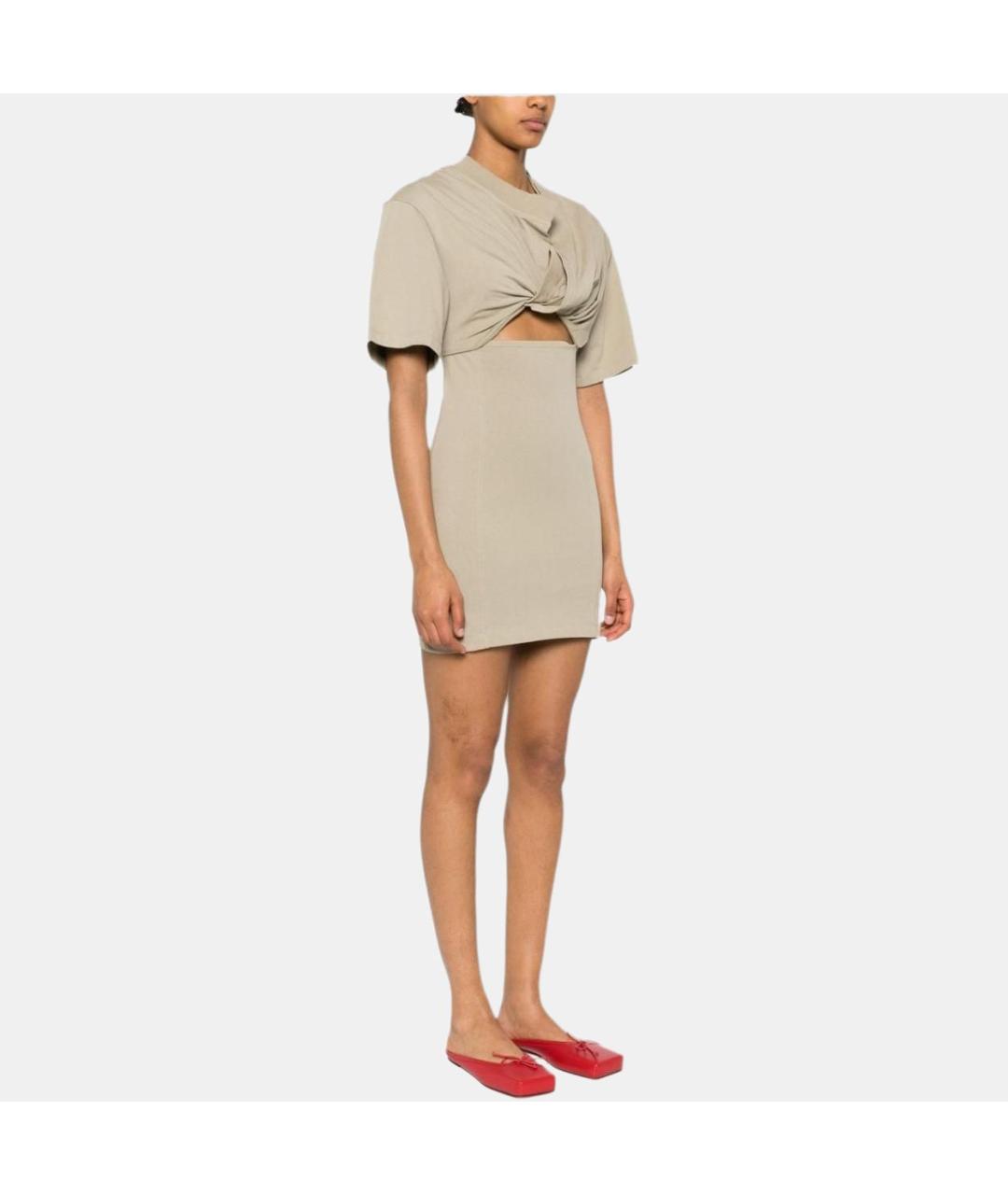 JACQUEMUS Бежевое повседневное платье, фото 3