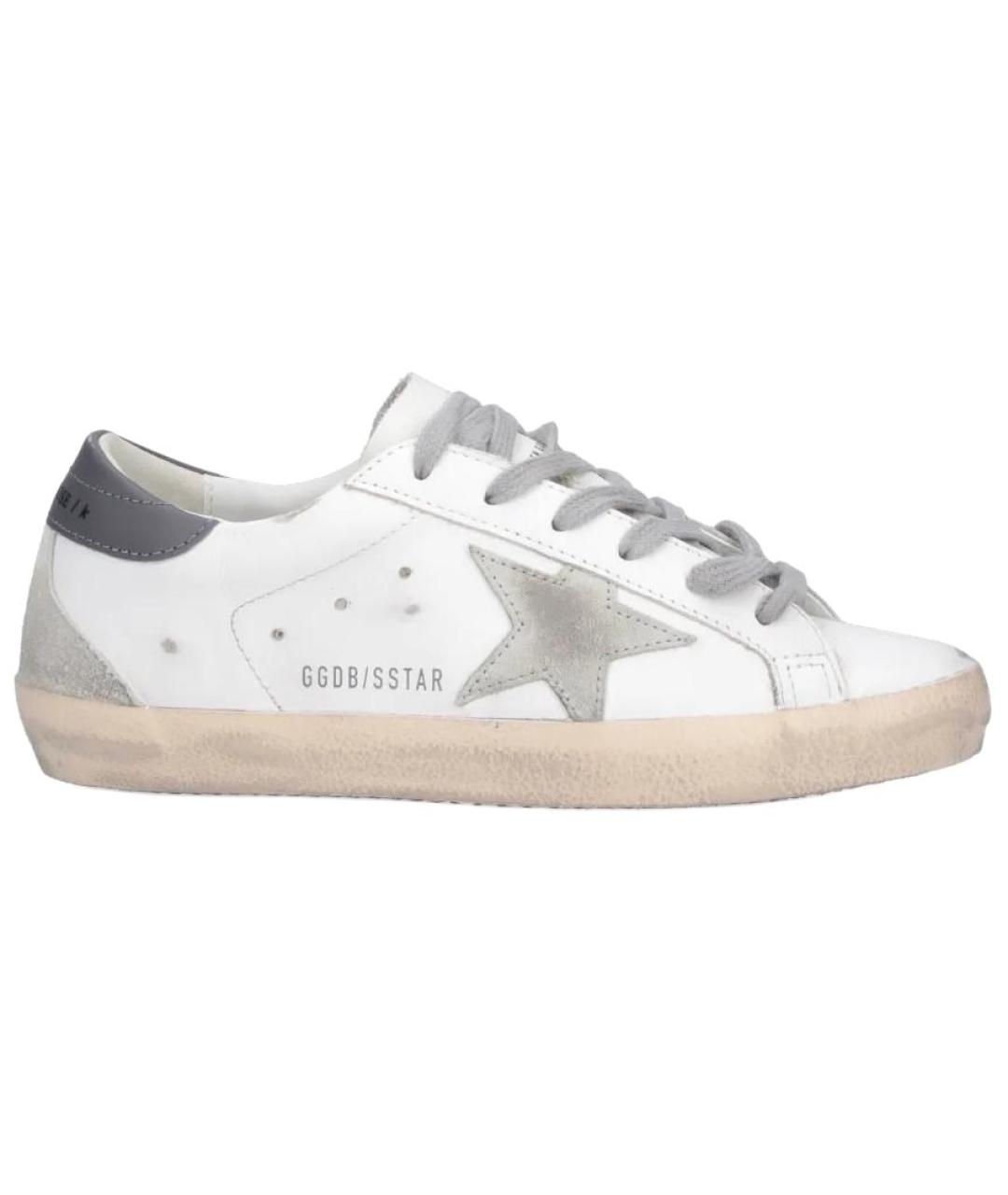 GOLDEN GOOSE DELUXE BRAND Серые кожаные кеды, фото 1