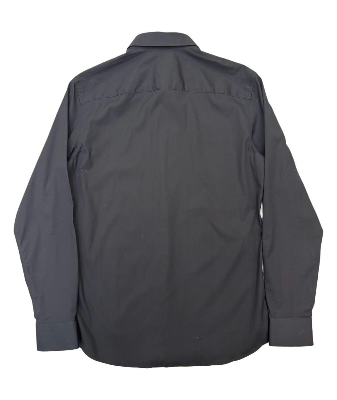 BURBERRY Черная хлопковая классическая рубашка, фото 3