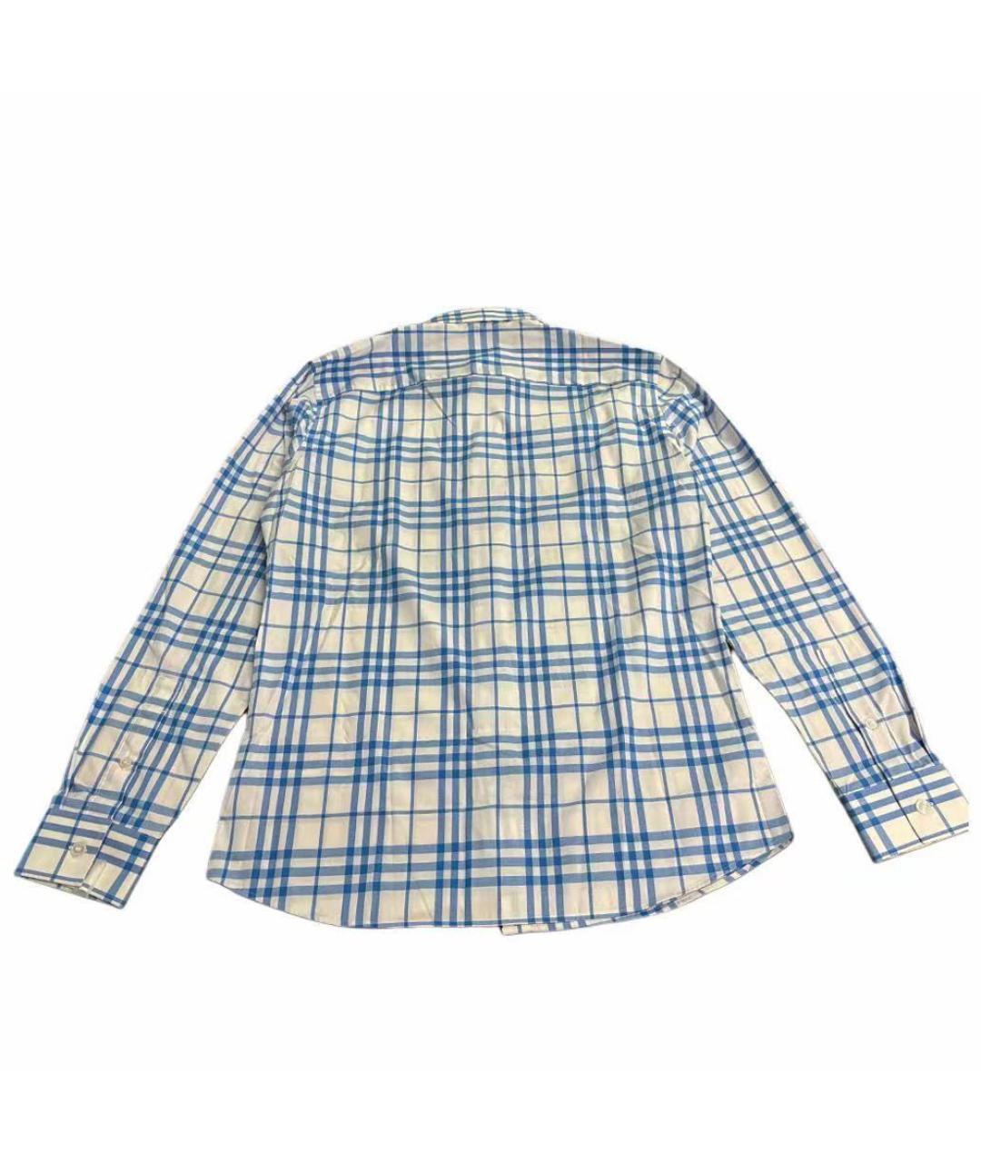 BURBERRY Синяя хлопковая кэжуал рубашка, фото 2