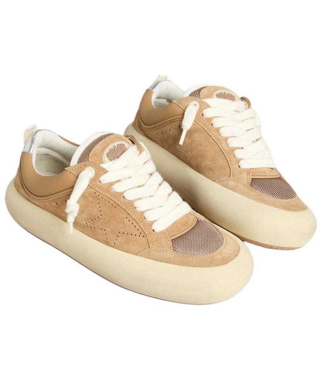 GOLDEN GOOSE DELUXE BRAND Коричневые замшевые кеды, фото 3