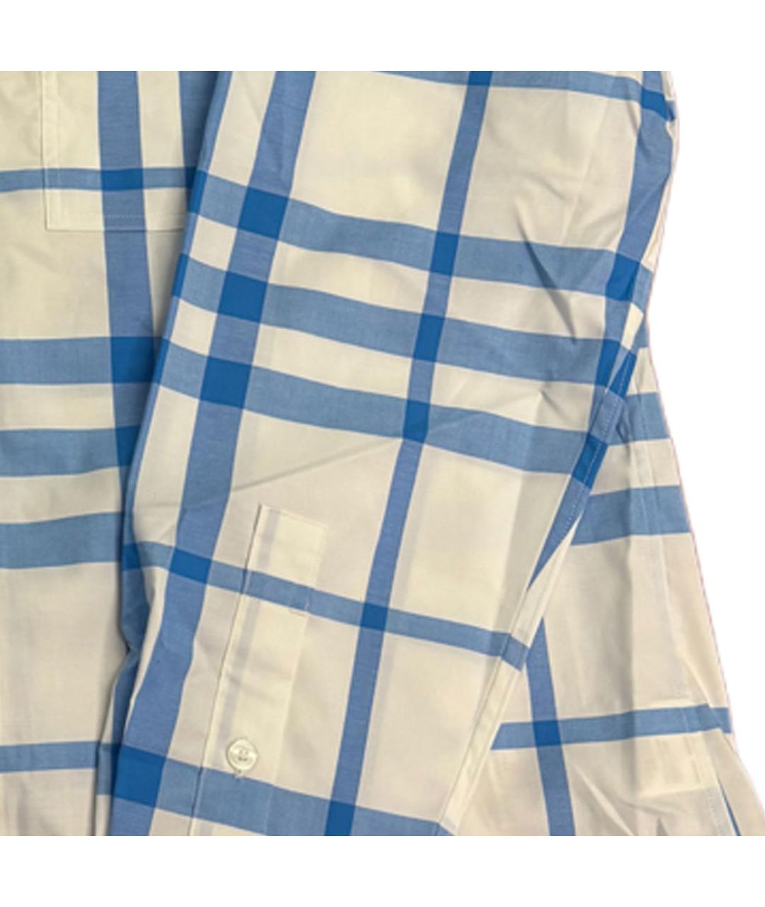 BURBERRY Синяя хлопковая кэжуал рубашка, фото 2