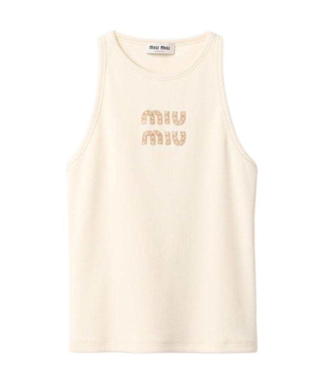 MIU MIU Бежевая майка, фото 1