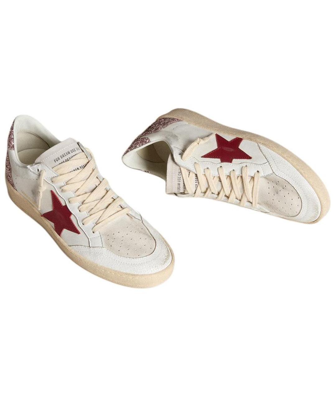 GOLDEN GOOSE DELUXE BRAND Белые замшевые кеды, фото 3