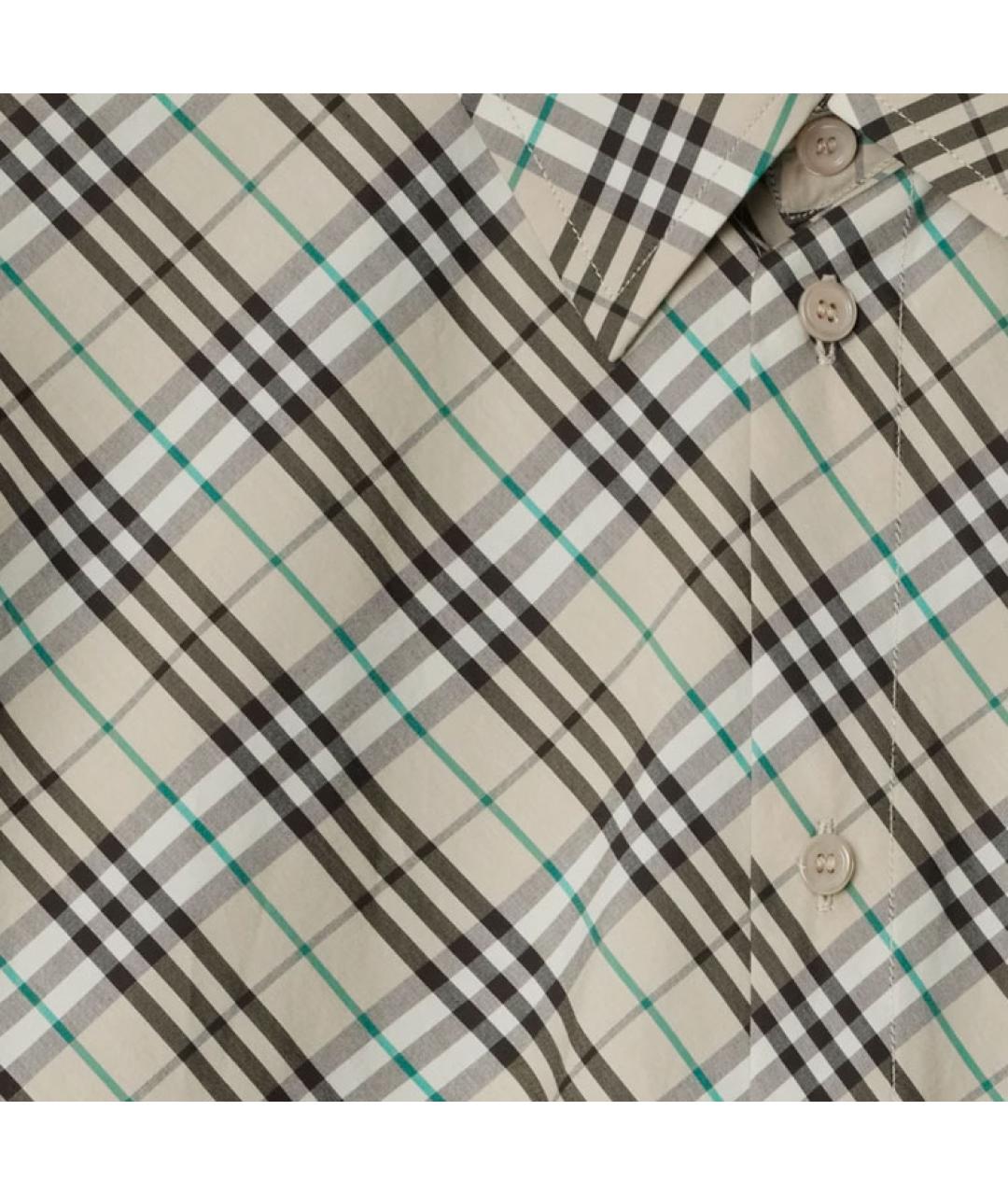 BURBERRY Бежевая хлопковая кэжуал рубашка, фото 2