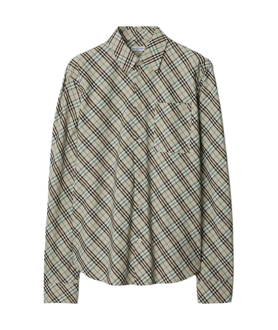 BURBERRY Бежевая хлопковая кэжуал рубашка, фото 1