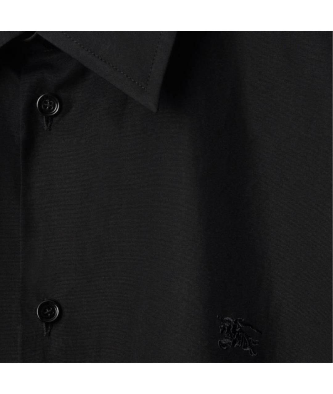 BURBERRY Черная хлопковая кэжуал рубашка, фото 2