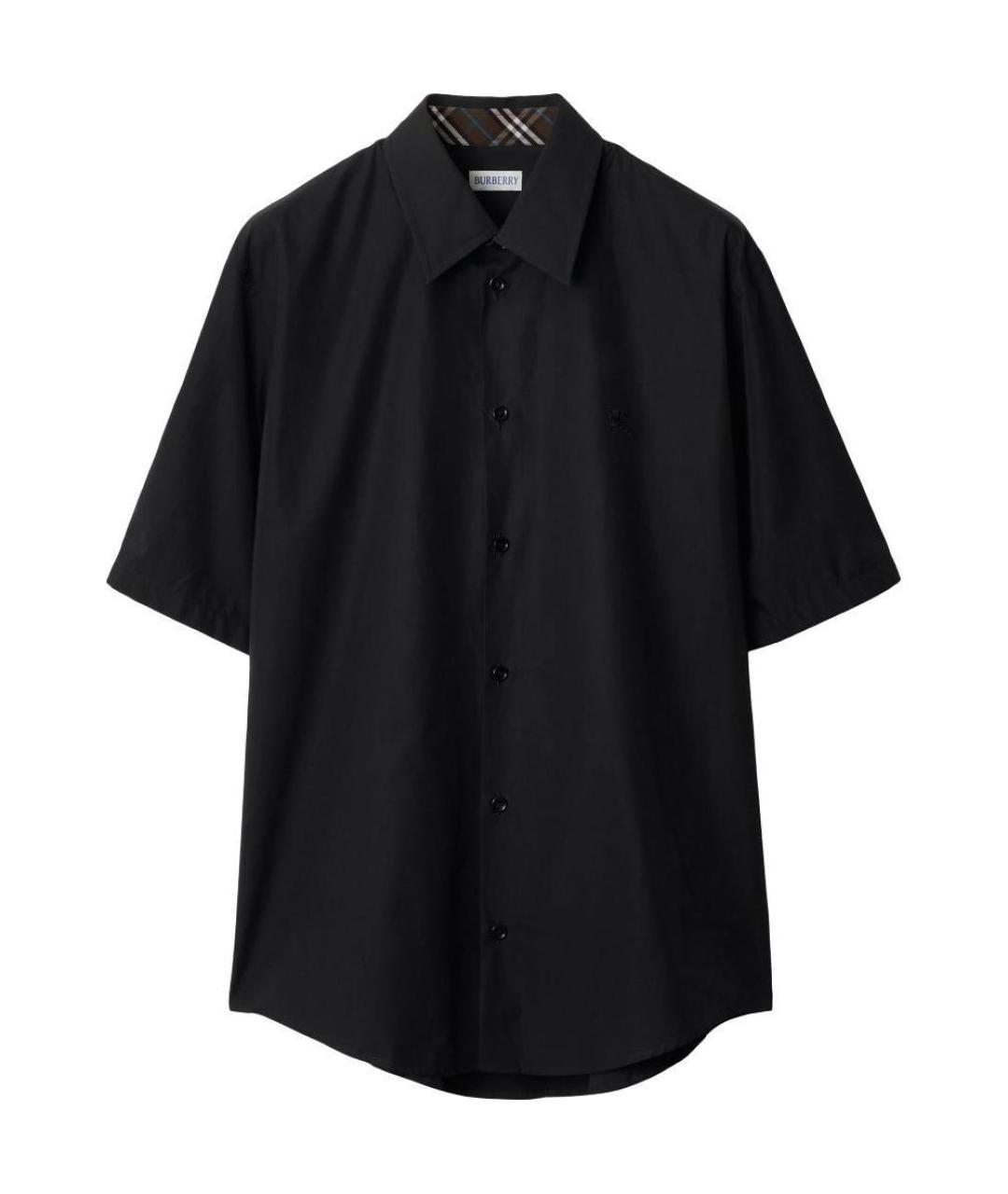 BURBERRY Черная хлопковая кэжуал рубашка, фото 1