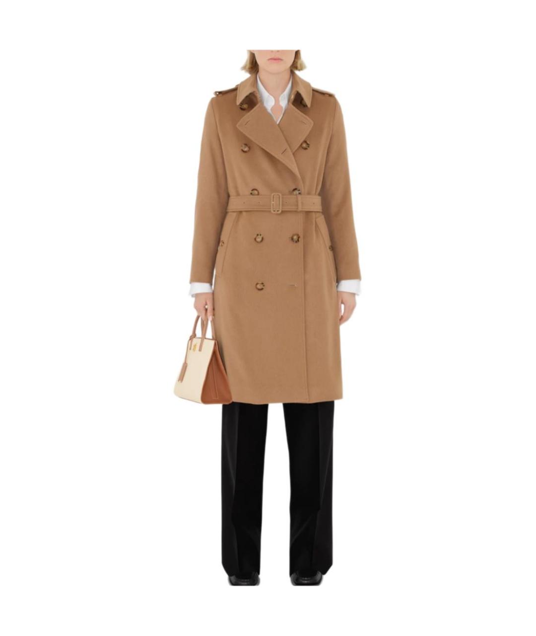 BURBERRY Коричневое пальто, фото 2