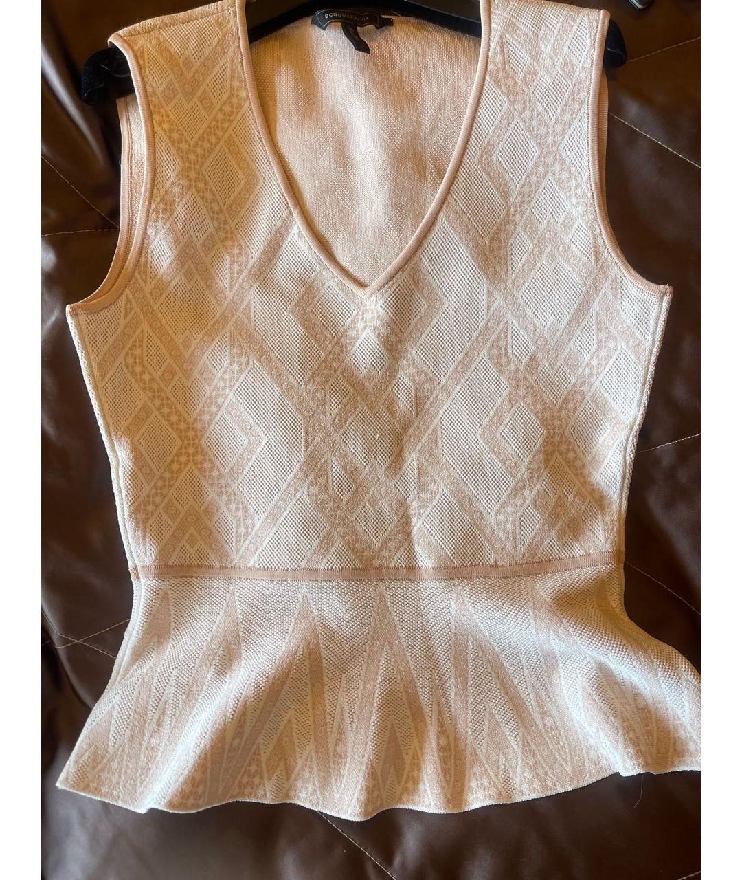 BCBG MAXAZRIA Розовая вискозная майка, фото 4