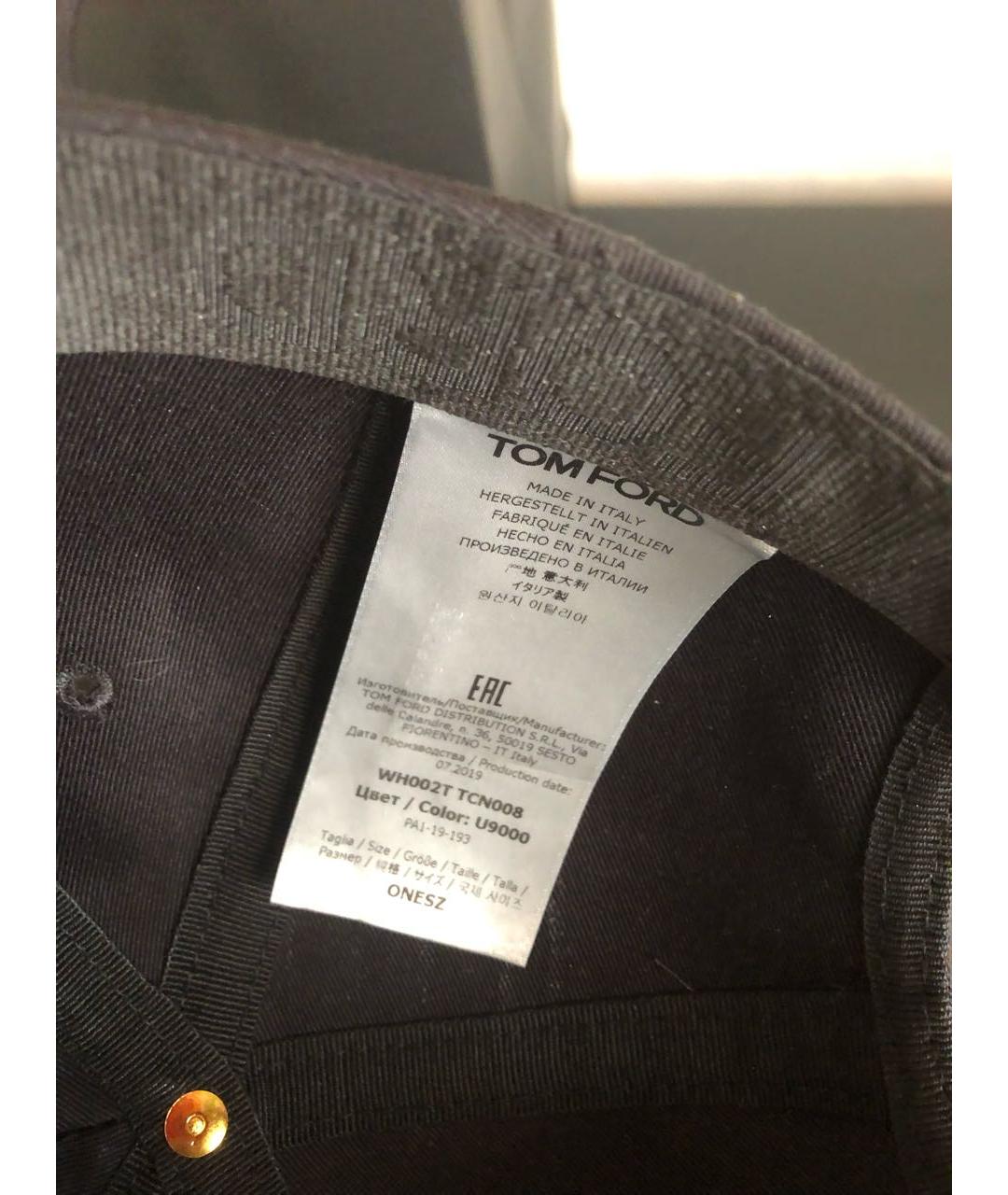 TOM FORD Черная кепка, фото 4