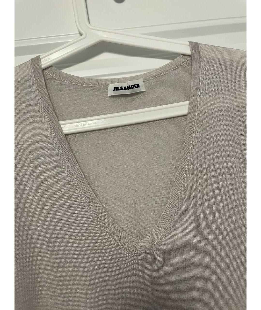 JIL SANDER Бежевое кашемировое повседневное платье, фото 3