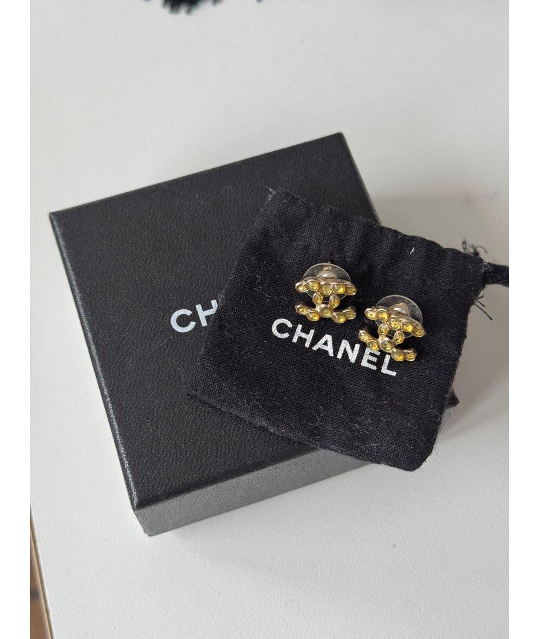 CHANEL Золотые серьги, фото 5