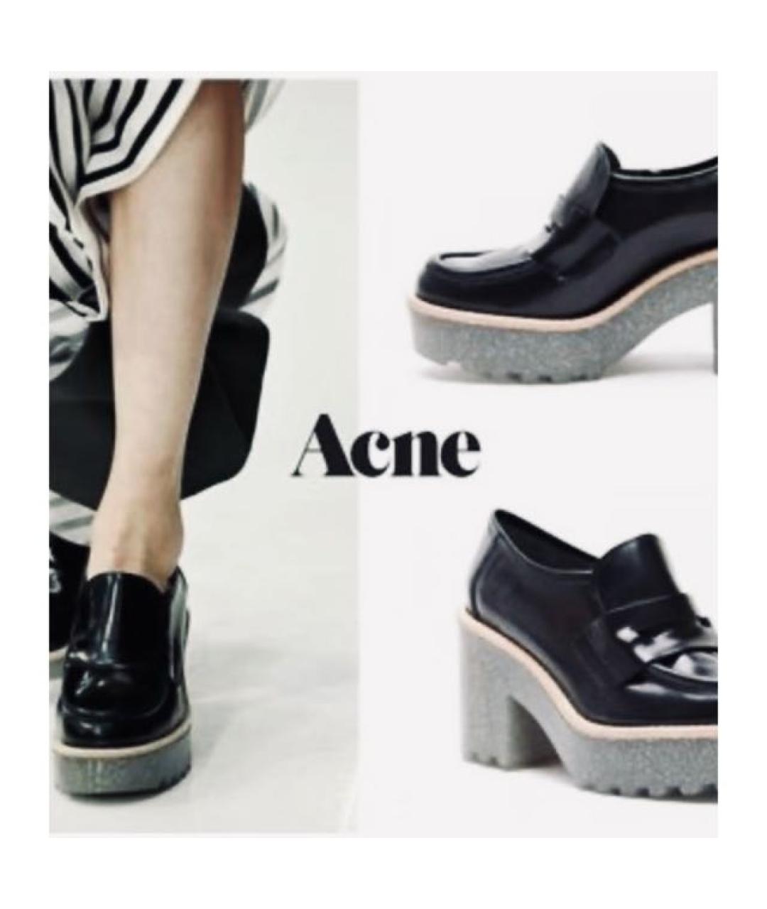 ACNE STUDIOS Черные кожаные лоферы, фото 6
