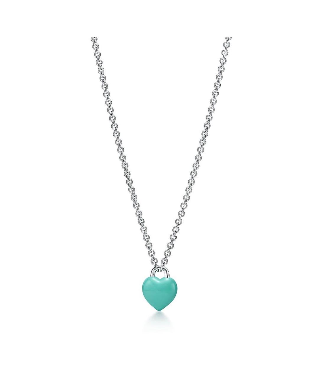 TIFFANY&CO Бирюзовая серебряная подвеска, фото 2