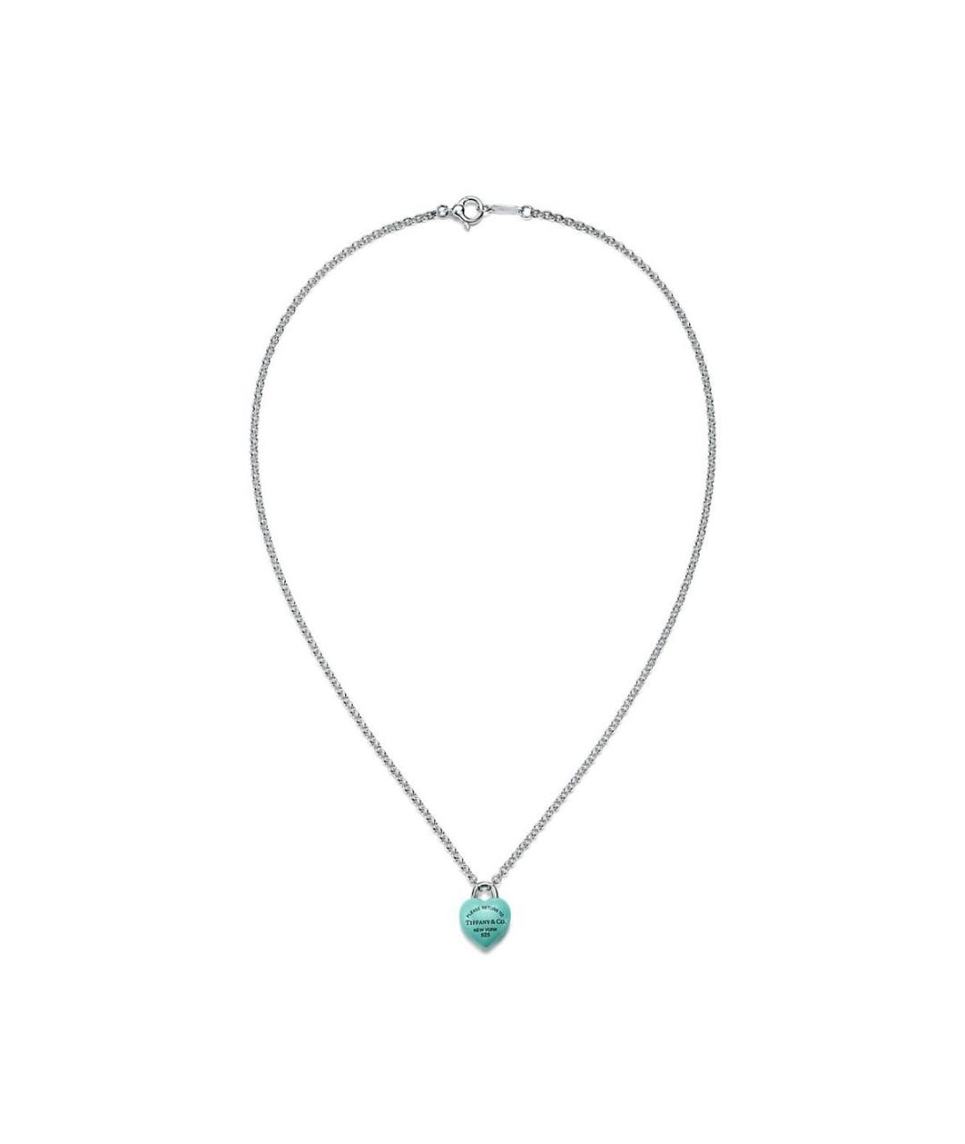 TIFFANY&CO Бирюзовая серебряная подвеска, фото 3