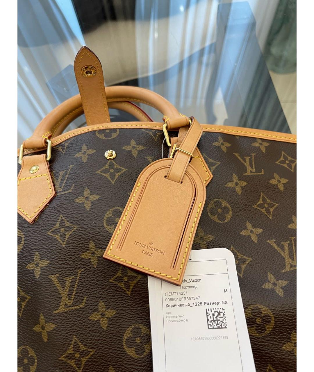 LOUIS VUITTON Коричневая дорожная/спортивная сумка, фото 7