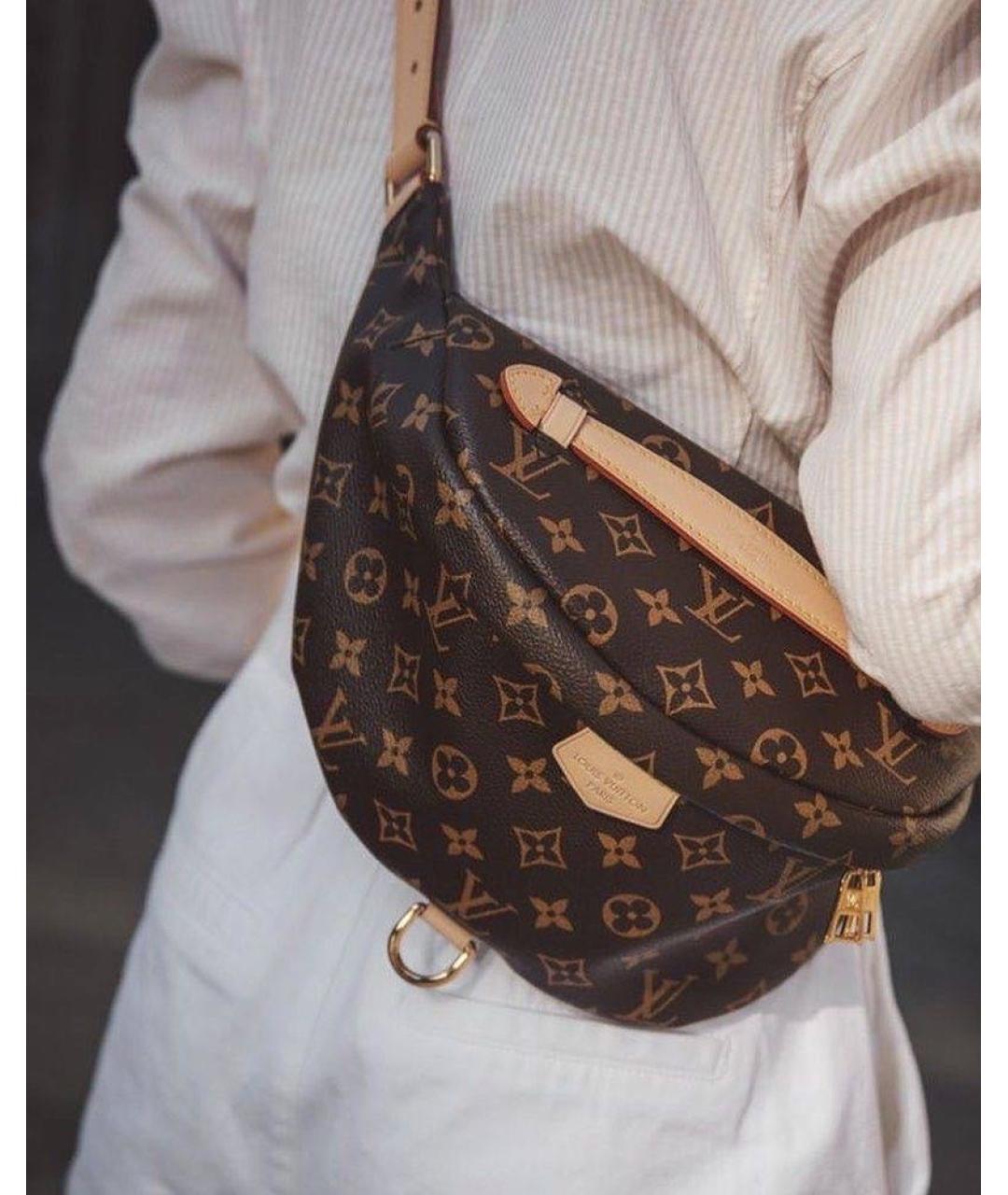 LOUIS VUITTON Коричневая поясная сумка, фото 8