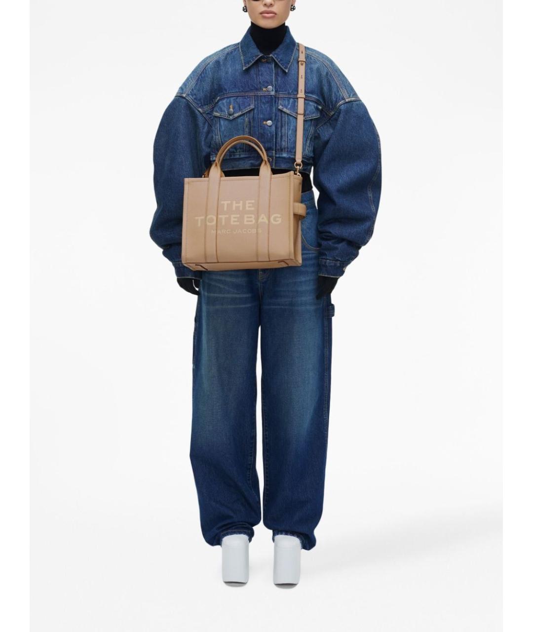 MARC JACOBS Коричневая кожаная сумка тоут, фото 3