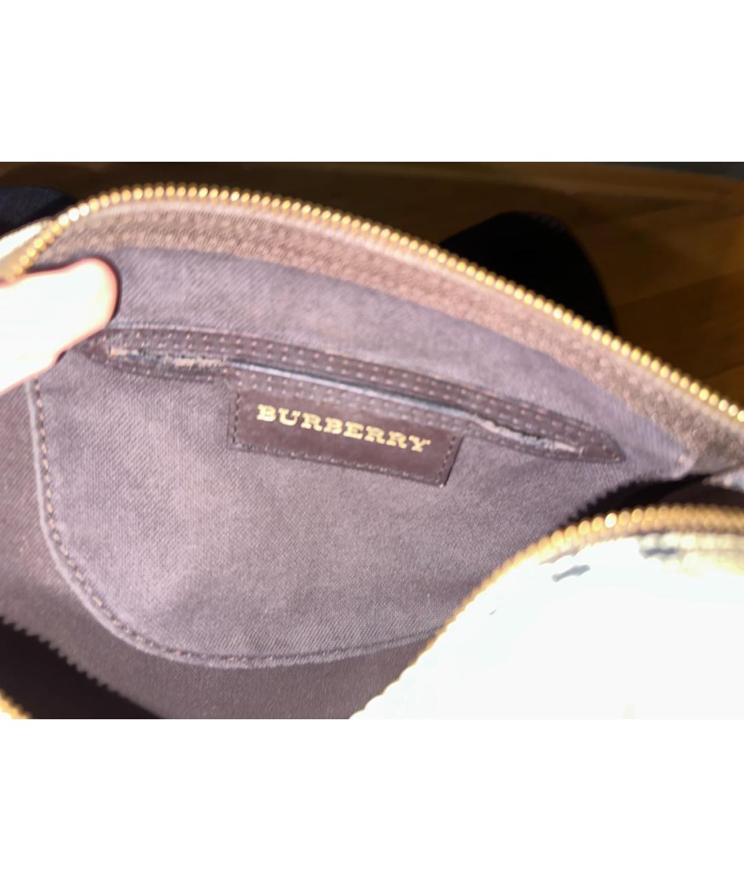 BURBERRY Коричневая сумка с короткими ручками, фото 5