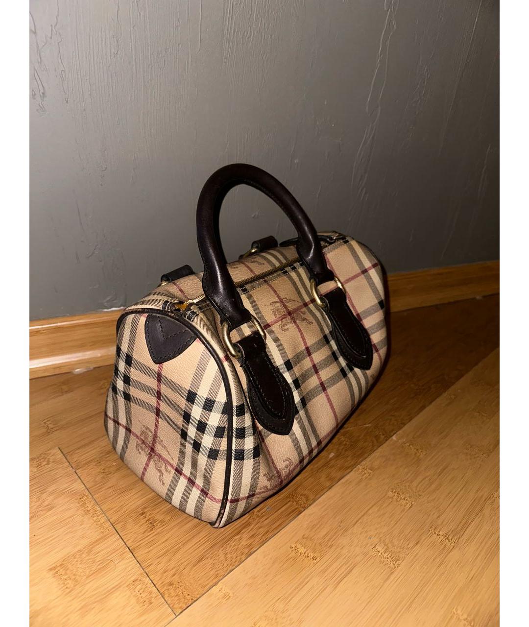 BURBERRY Коричневая сумка с короткими ручками, фото 2