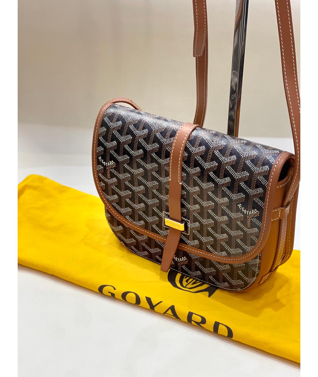 GOYARD Черная сумка через плечо из искусственной кожи, фото 10