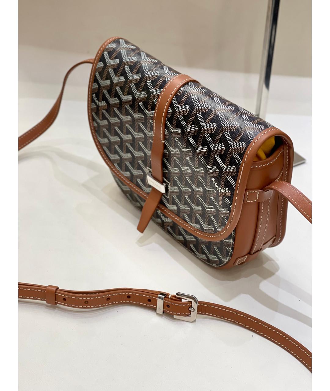 GOYARD Черная сумка через плечо из искусственной кожи, фото 8