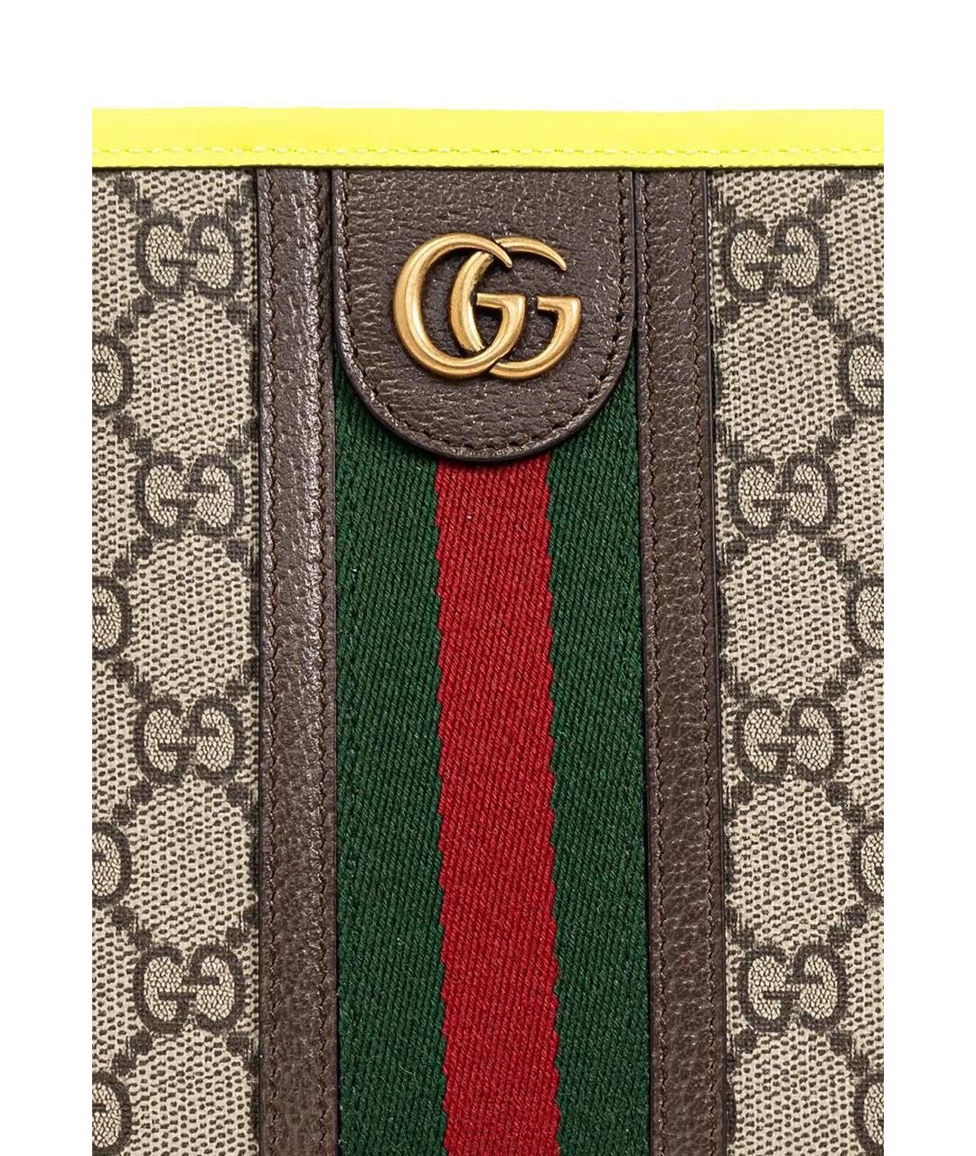 GUCCI Желтая кожаная папка для документов, фото 5