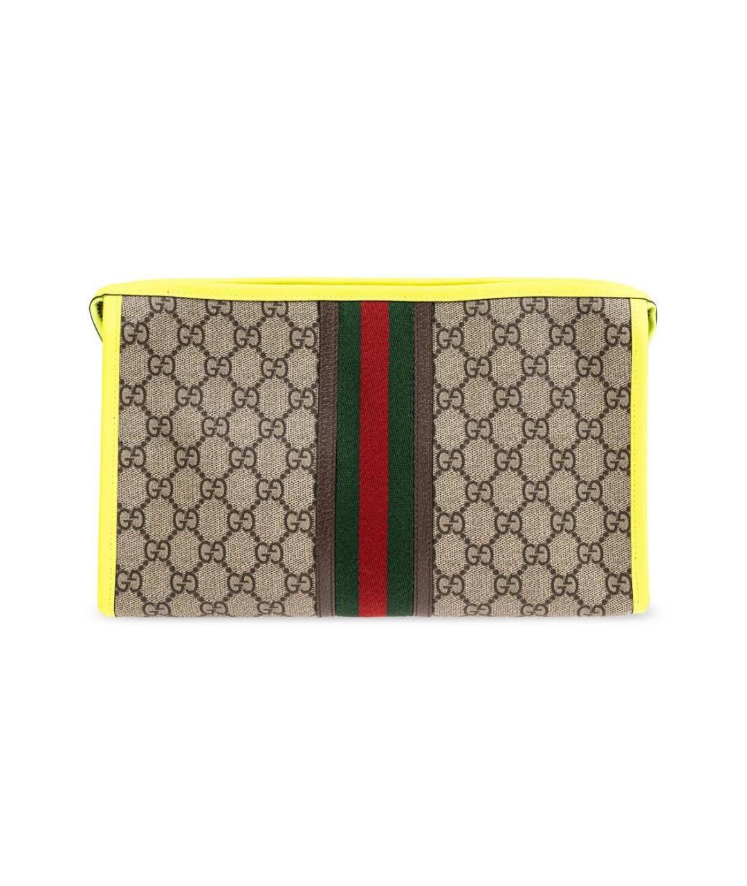 GUCCI Желтая кожаная папка для документов, фото 3