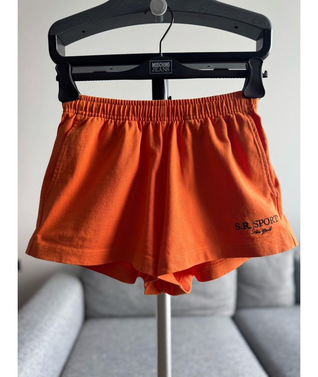 SPORTY AND RICH Оранжевое хлопковые шорты, фото 2