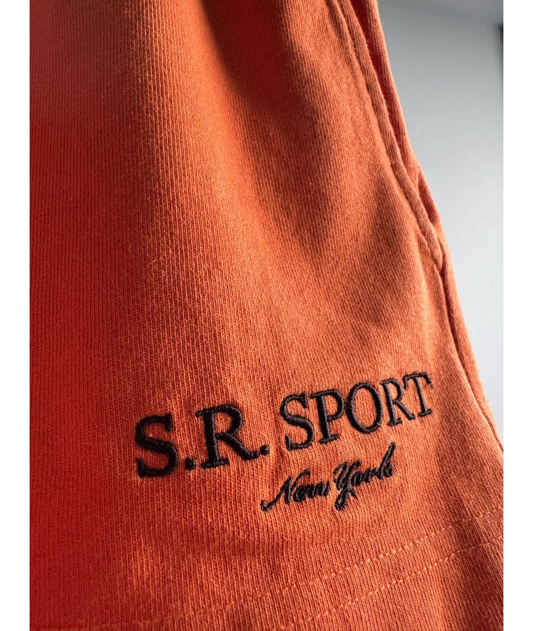 SPORTY AND RICH Оранжевое хлопковые шорты, фото 4
