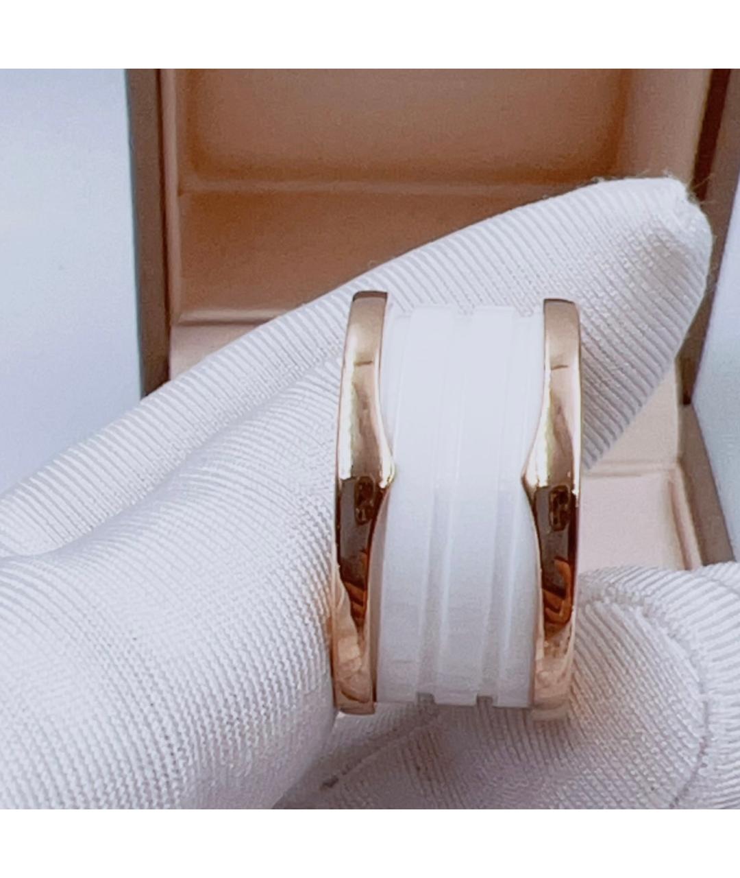 BVLGARI Белое кольцо из розового золота, фото 7