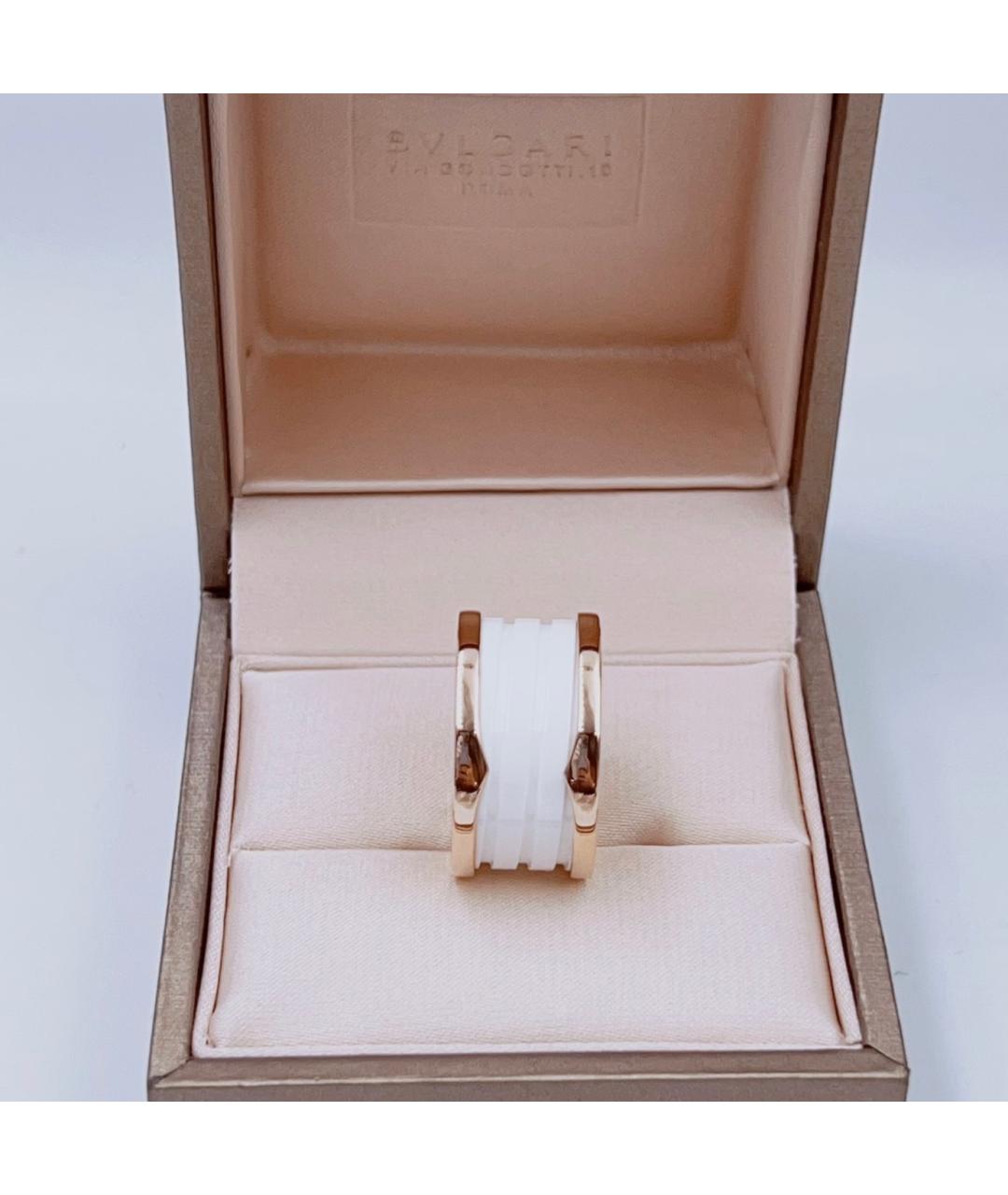 BVLGARI Белое кольцо из розового золота, фото 4