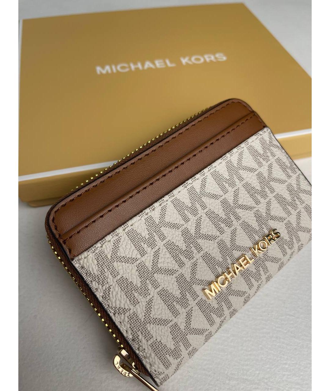 MICHAEL KORS Бежевый кошелек, фото 2