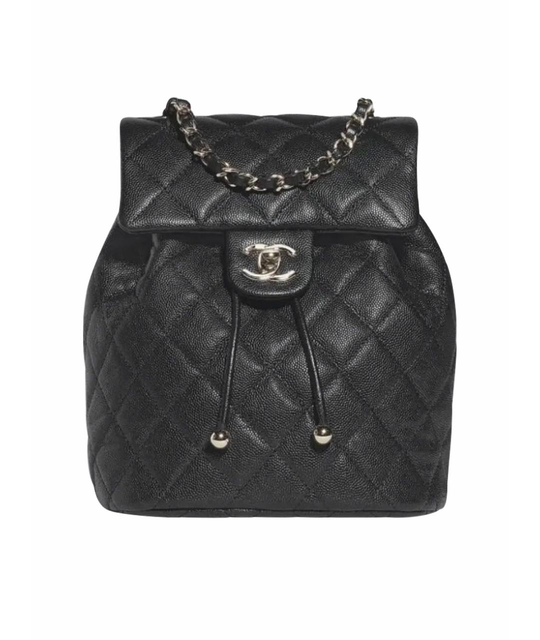 CHANEL Черный кожаный рюкзак, фото 1