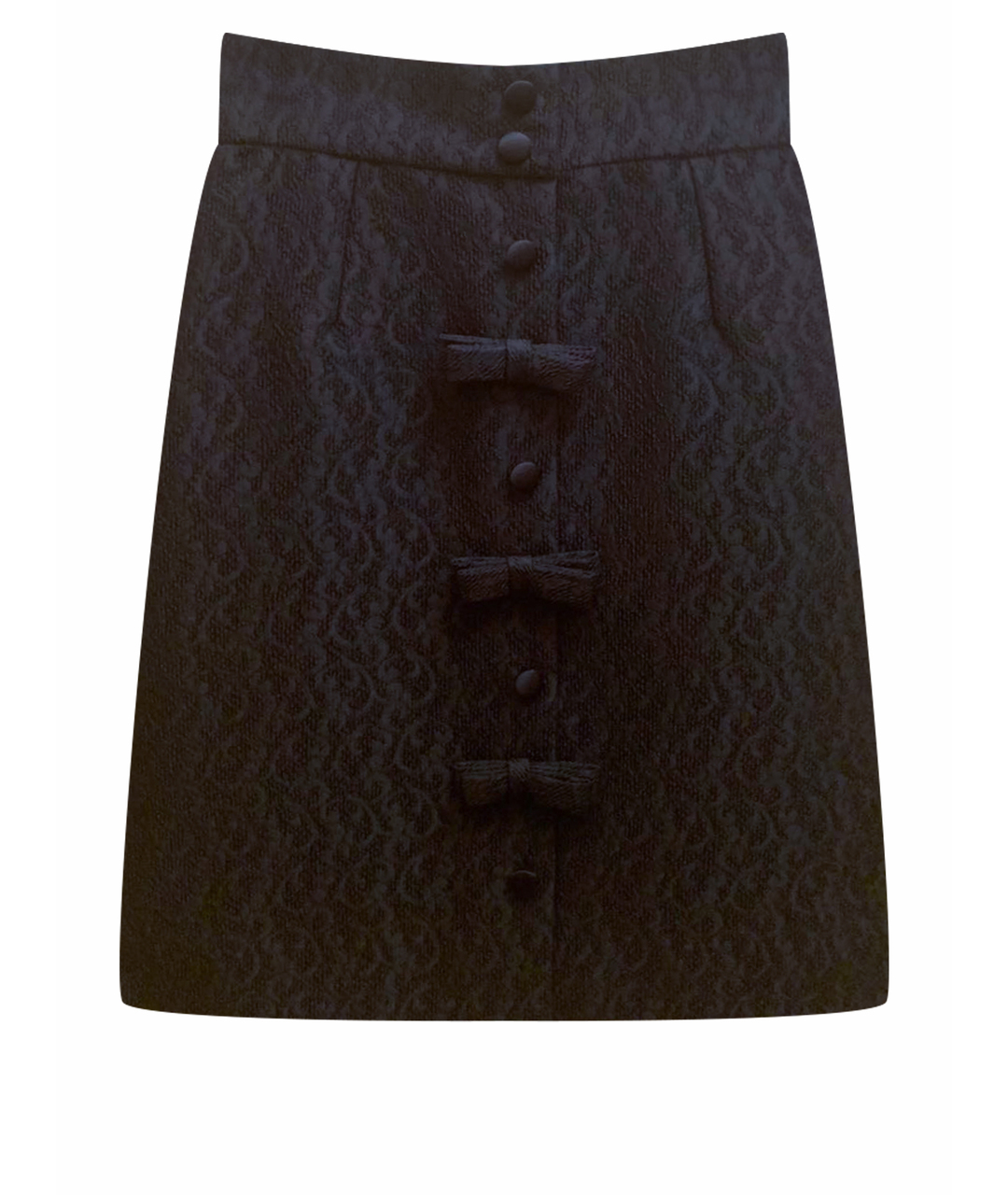 DOLCE&GABBANA Черная полиэстеровая юбка миди, фото 1