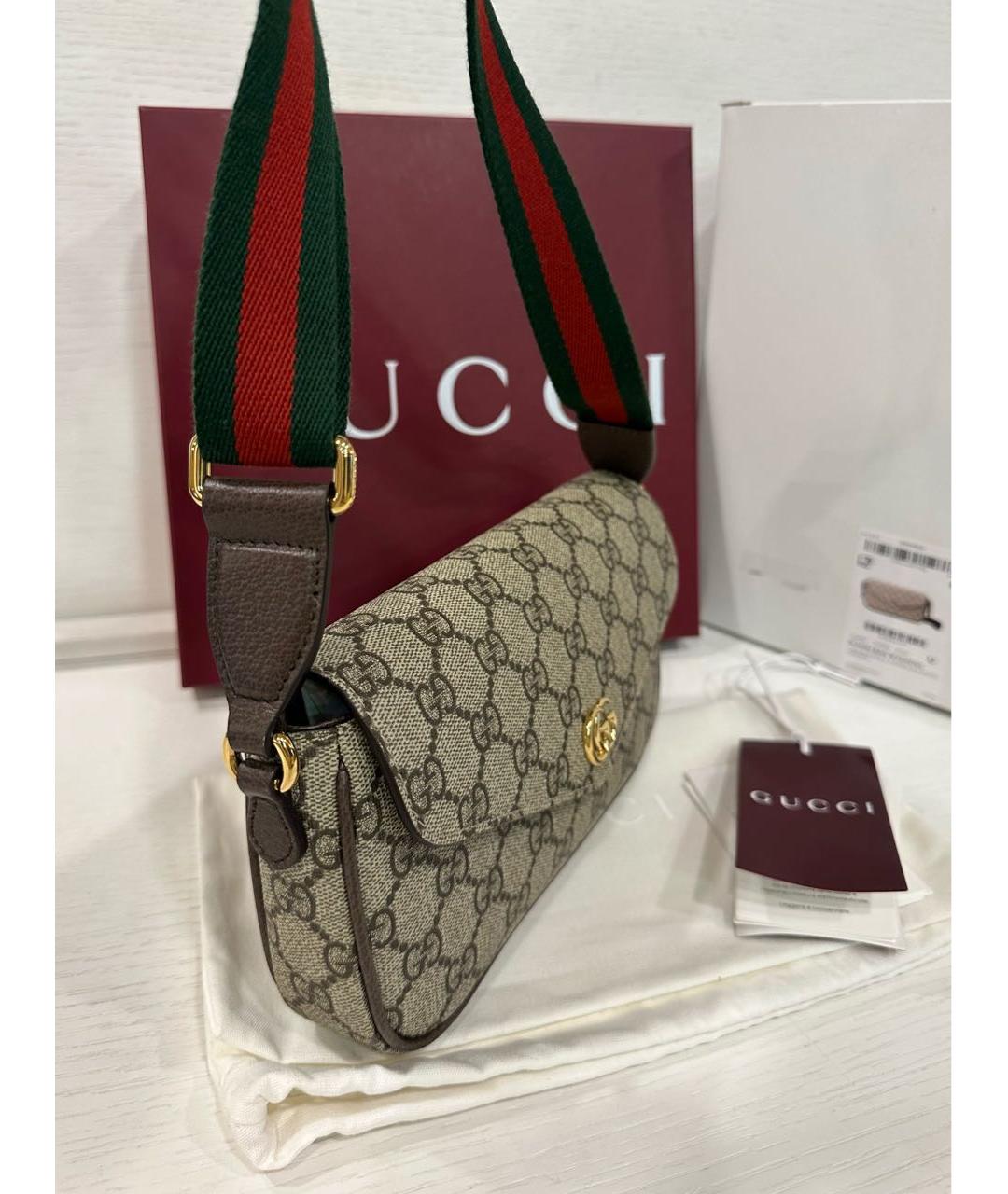 GUCCI Коричневая сумка через плечо, фото 2