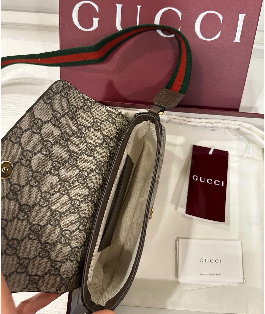 GUCCI Коричневая сумка через плечо, фото 4