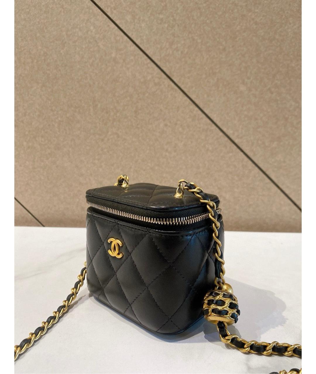 CHANEL Черная кожаная сумка через плечо, фото 3