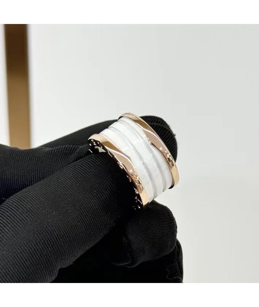 BVLGARI Белое кольцо из розового золота, фото 2
